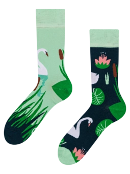 Chaussettes rigolotes Cygne blanc