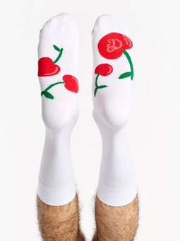 Chaussettes rigolotes Cerises rouges
