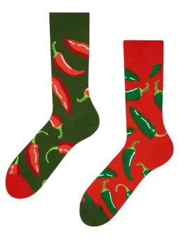 Chaussettes rigolotes Piment rouge
