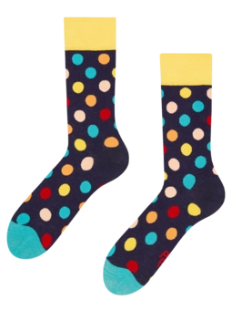 Chaussettes rigolotes Points colorés