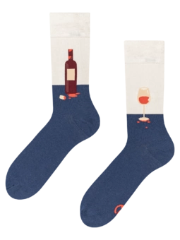 Chaussettes rigolotes Bouteille de vin