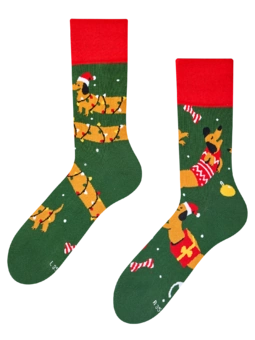 Chaussettes rigolotes Teckel et cadeaux