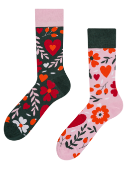 Lustige Socken Blumenliebe