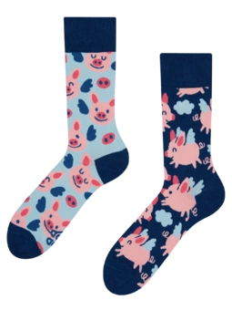 Chaussettes rigolotes Cochons volants