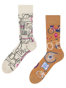Chaussettes rigolotes Le vélo de ville