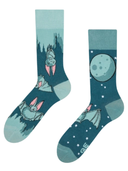 Chaussettes rigolotes Chauves-souris dans la nuit