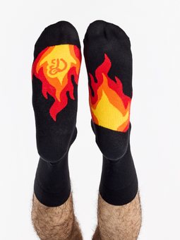 Chaussettes rigolotes Feu