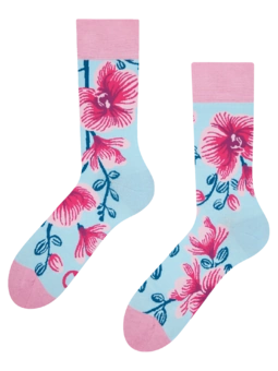 Chaussettes rigolotes Orchidée