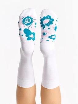Chaussettes rigolotes Fleurs pastels