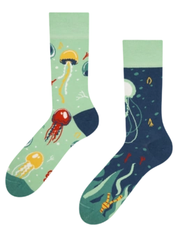 Chaussettes rigolotes Méduse flottante