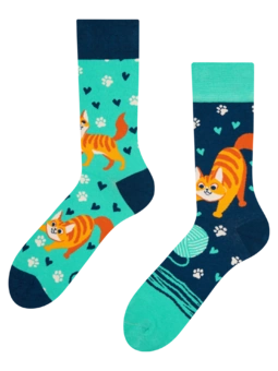 Chaussettes rigolotes Chat joyeux
