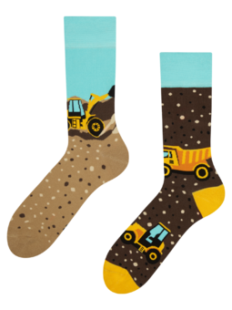 Veselé ponožky Stavební stroje