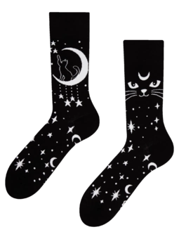 Chaussettes rigolotes Chat mystique