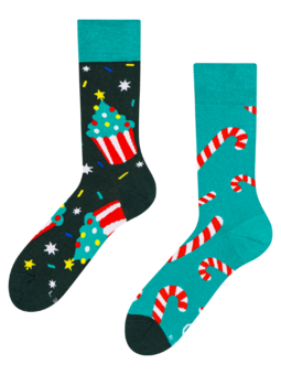 Chaussettes rigolotes Sucreries de Noël