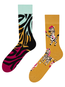 Veselé ponožky Zebra umelkyňa