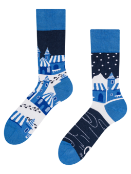 Chaussettes rigolotes Village d’hiver