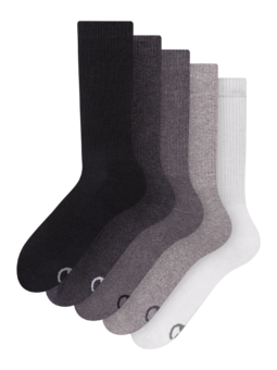 Lot de 5 chaussettes de sport classiques noires et blanches