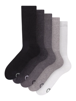 Lot de 5 chaussettes de sport classiques noires et blanches