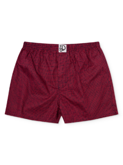 Caleçons à motifs bleu et rouge pour hommes