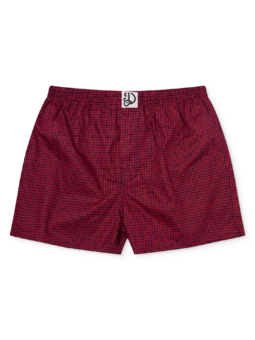 Caleçons à motifs bleu et rouge pour hommes