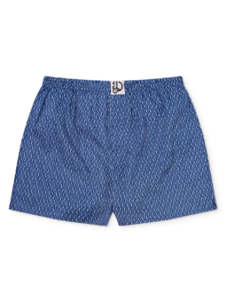 Caleçons à motifs bleu et gris pour hommes