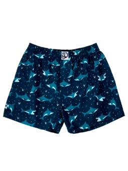 Caleçon rigolo pour hommes Requin Bleu