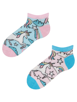 Veselé detské členkové ponožky Dúhový jednorožec