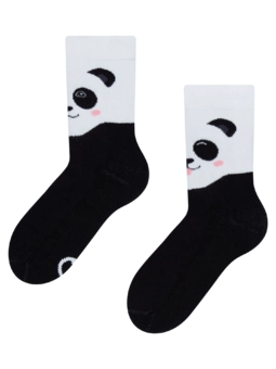 Veselé dětské teplé ponožky Šťastná panda
