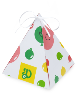 Pudełko na prezent w kształcie piramidy imprezowe balony