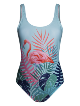 Wesoły jednoczęściowy strój kąpielowy dla kobiet Dziki flaming