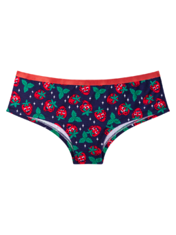 Veselé dámské kalhotky hipster Šťastné jahody