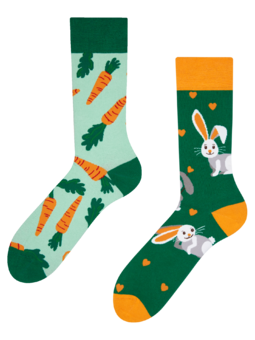 Veselé ponožky Mrkva a zajac