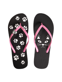 Flip Flops with Decoration Charm Kitty