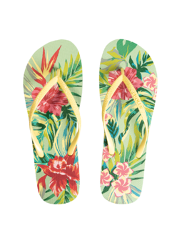 Flip Flops Tropical Flowers