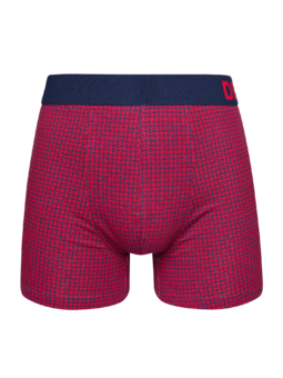 Boxer à motifs bleu et rouge pour hommes