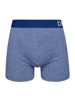 Blau-Grau Gemusterte Boxershorts für Männer