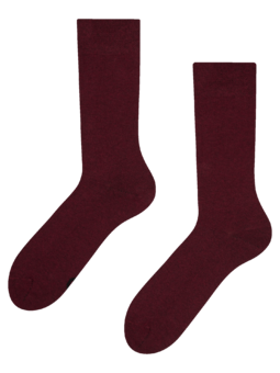 Vínovo červené ponožky z recyklovanej bavlny