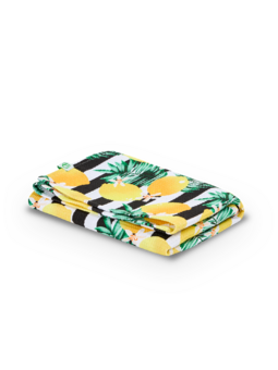 Serviette de cuisine rigolote Citrons et rayures