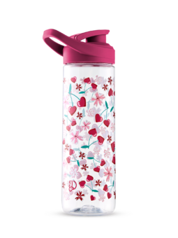Gourde d’eau rigolote de 700 ml Amour des cerises