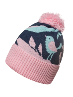 Bonnet tricoté et rigolo Oiseaux d’hiver