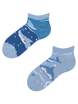 Socquettes rigolotes pour enfants Requin gris