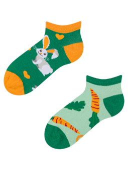 Socquettes rigolotes pour enfants Lapin et carotte