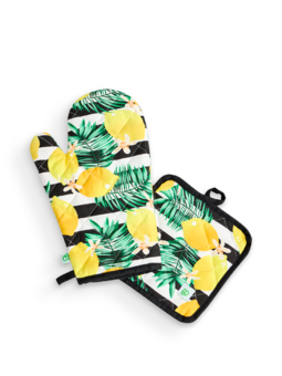 Set de cuisine rigolo Citrons et rayures
