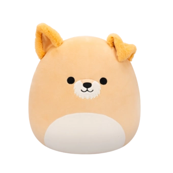 SQUISHMALLOWS Cooper béžový pes s bielym bruškom, 30 cm