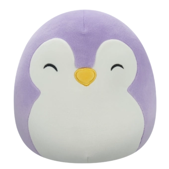 Squishmallows Elle der lila Pinguin mit geschlossenen Augen und weißem Bauch, 20 cm