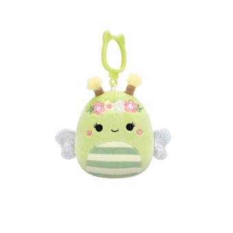 SQUISHMALLOWS Kľúčenka - zelený čmeliak Sibyl, 9 cm