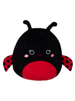 Peluche Squishmallows de 35 cm Trudy la coccinelle noire