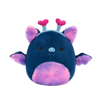 Peluche Squishmallows de 20 cm Milan la chauve-souris à fruits bleu marine Girly Goth