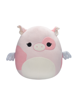 SQUISHMALLOWS Strakaté prasiatko s krídlami Peety, 30 cm