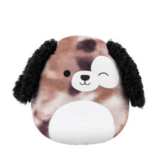 SQUISHMALLOWS Zerdan hnedý mramorový pes, 30 cm